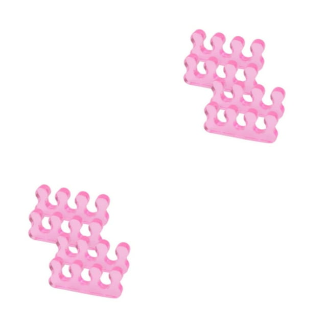 Vogacara 2 pares de separadores de dedos del pie espaciador mano de obra tamaño compacto de larga duración sin rebabas alisador de juanetes Rosa 2piezas