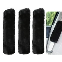 3pcs Soft Black Seatbelt Shoulder Pad Covers for Comfortable Driving Protection