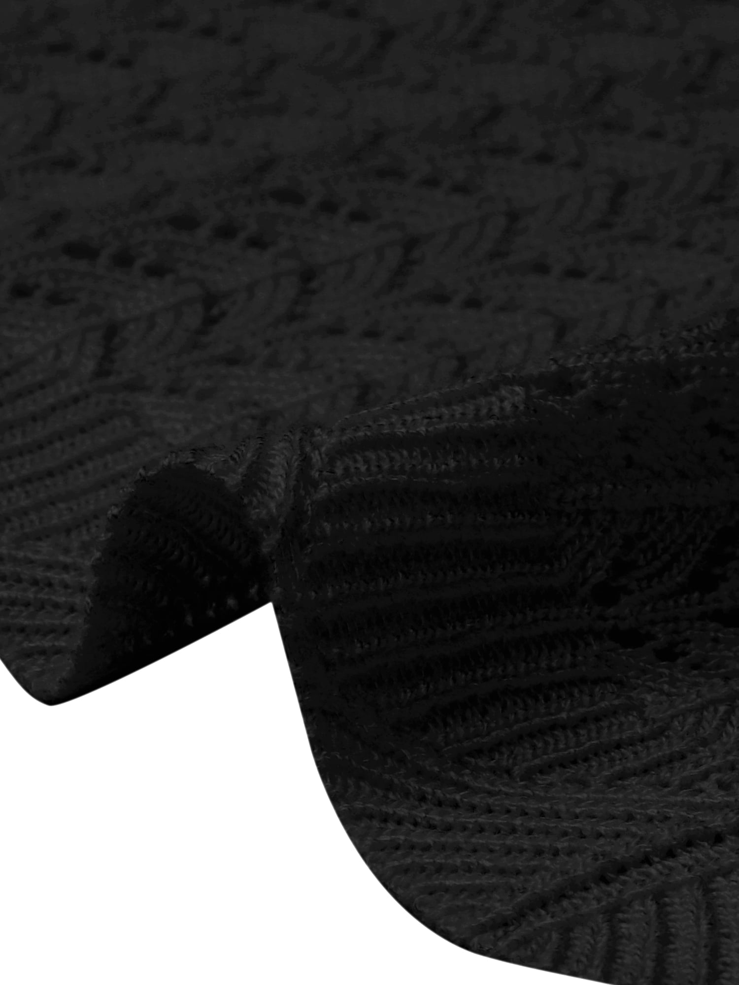 DARING DIVA Women's Crochet Bolero Shrug 3/4 Sleeve Cropped Cardigans Top S Black