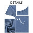 thumbnail image 6 of XCHQRTI Mountain Heartbeat Tshirt Graphic Tees Women Ladies Tee Shirts Short Sleeve, 6 of 9