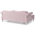 thumbnail image 4 of Hollywood 81 in. Pink Velvet Chesterfield Sectional Sofa with 2-Throw Pillow-Color:Pink,Material:Velvet, 4 of 5