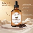 thumbnail image 5 of SIVA Clove Bud Essential Oil - 4 Fl Oz –100% Natural Clove Oil - for Diffuser, Face, Skin Care, Aromatherapy, Hair Care, Scalp and Body Massage - with Dropper, 5 of 9