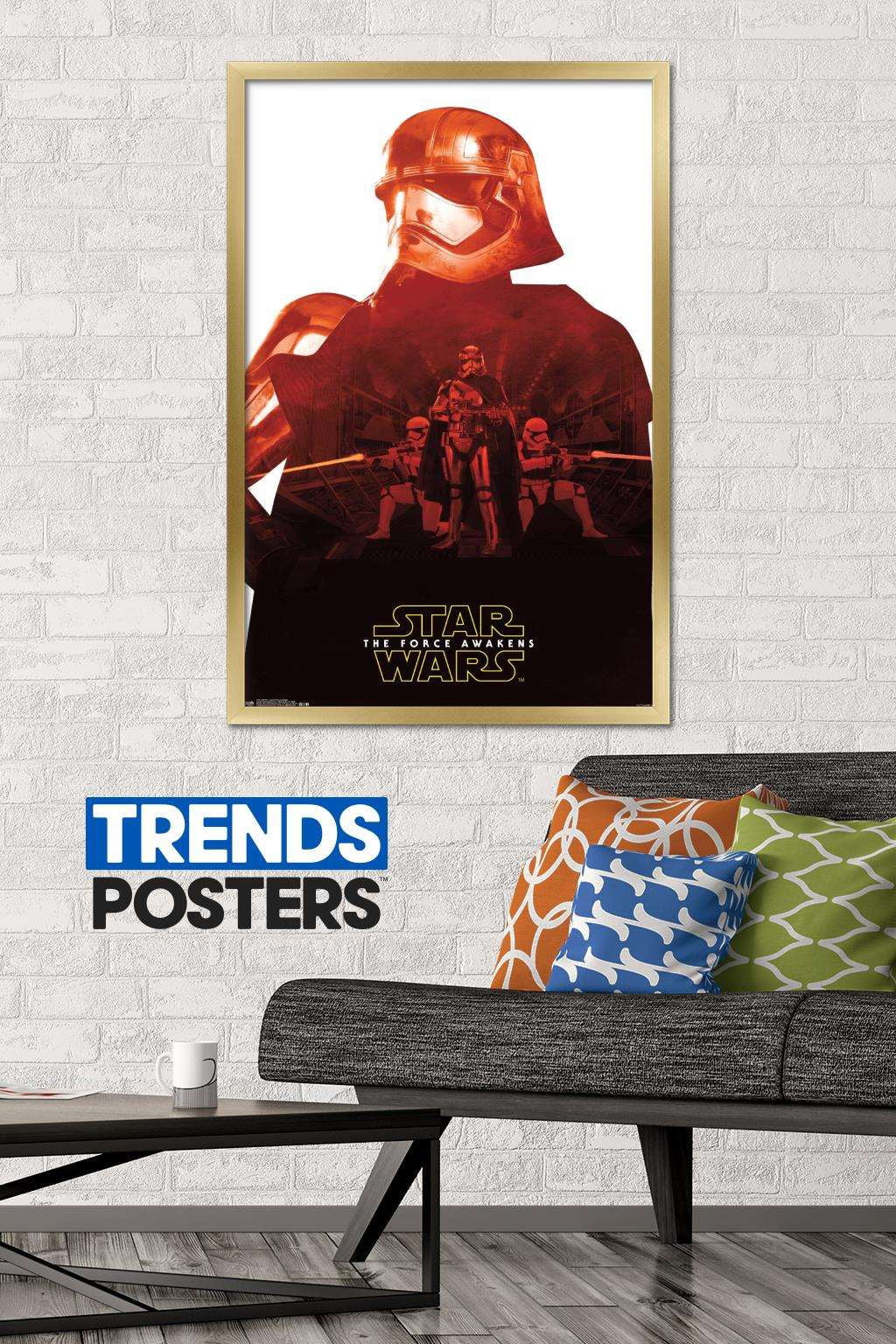 Star Wars: The Force Awakens - Captain Phasma Badge Wall Poster, 22.375" x 34", Framed