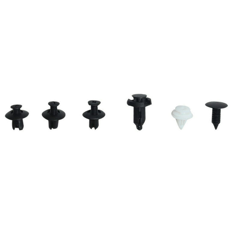 uxcell 100Pcs Black Plastic Rivets Fastener Retainer Push Type Clips 7mm  for Car