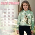 thumbnail image 7 of Xixirimido Owl Cherry Blossom Green Printed Girls' Hoodies Sweatshirts Half Zipper Pullover Crop Tops with Pocket for Teen Girls Long Sleeve Sweater Size 13-14, 7 of 7