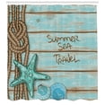 thumbnail image 3 of Ambesonne Starfish Shower Curtain, Summer Travel, 69"Wx75"L, Mint Green Turquoise, 3 of 3