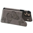 thumbnail image 3 of Dteck For Apple iPhone 11 Pro 5.8 inch Magnetic PU Leather Wallet Case Shockproof Rubber Card Holder Flip Butterfly Patterned Cover,Gray, 3 of 3