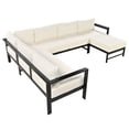 thumbnail image 5 of Euroco U-shaped multi-person outdoor sofa set, suitable for gardens, backyards, and balconies., 5 of 20