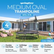 Springfree Trampoline Oval 8 x 11Ft Trampoline & FlexrStep V2 Safety Ladder