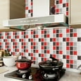 thumbnail image 4 of CUH 10/20/30/40/50/60/70/80/90/100 Pieces Stone Mosaic Tiles Backsplash Peel and Stick Self Adhesive Removable Stick On Kitchen Tiles Stickers DIY Bathroom Wall Floor Stickers, 4 of 9