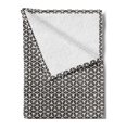 thumbnail image 2 of Retro Soft Flannel Fleece Throw Blanket, Abstract Geometrical Extraordinary Symmetric Shape Pattern Image, Cozy Plush for Indoor and Outdoor Use, 60" x 80", Eggshell Dark Taupe Grey, by Ambesonne, 2 of 5