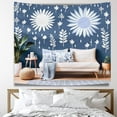 thumbnail image 5 of Washable Boho Decorative Tapestries Decoration for Bedroom Home House Living Room College - Modern Boho Cute Moon College Tapestry Durable Leaves Country Tapestry - 51x59 Inches, 5 of 5