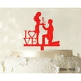 thumbnail image 1 of "Couple Wedding Cake Topper Personalized Glitter Red Cake Topper Color Option Available 5""-7"" Inches Wide", 1 of 1