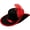 Red, variant on Adults Felt Pirate Hat with Feather Renaissance Musketeer Buccaneer Colonial Headwear