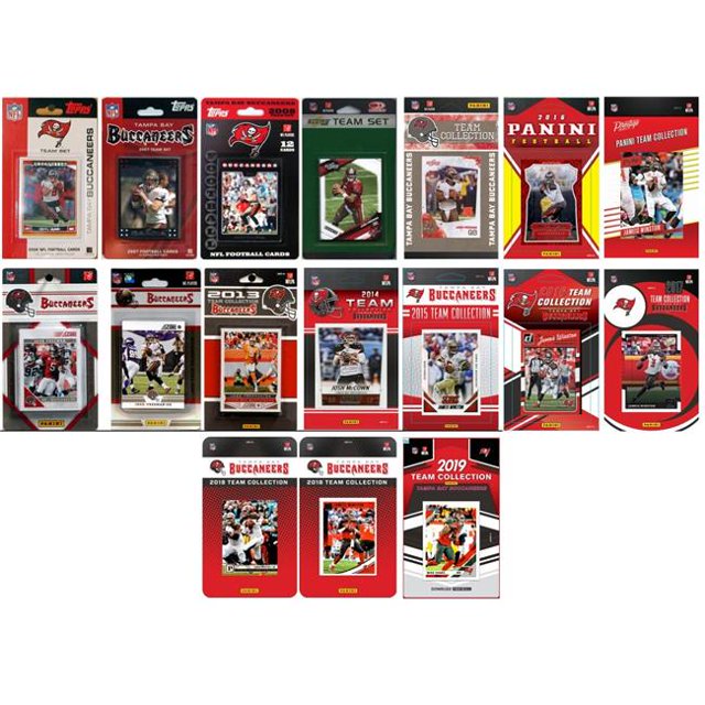 C&I Collectables BUCS1719TS NHL Tampa Bay Buccaneers 17 Different Licensed Trading Card Team Set