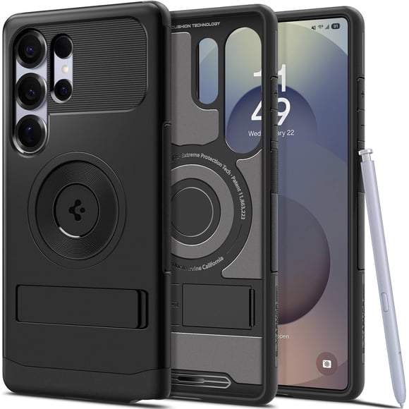 Funda Spigen Slim Armor MagFit para Galaxy S25 Ultra, color negro