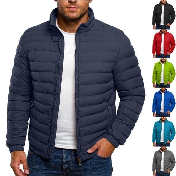 Men's Winter Large Size Cotton-padded Jacket with Hooded Slim Fit Lightweight Design for Cold Weather Outings, Daily Casual Wear, and Holiday Season Activities,Black,L
