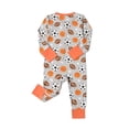 thumbnail image 4 of QEFJNO Bamboo Newborn Baby Boys Footless One-Piece Pajamas, Zipper Romper with Mitten, Infant Long Sleeve Sleepers - Soccer, 4 of 8
