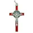 thumbnail image 1 of Red Enamel Crucifix with Holy Trinity Dove Center 1 1/2" Confirmation Cross, 1 of 2