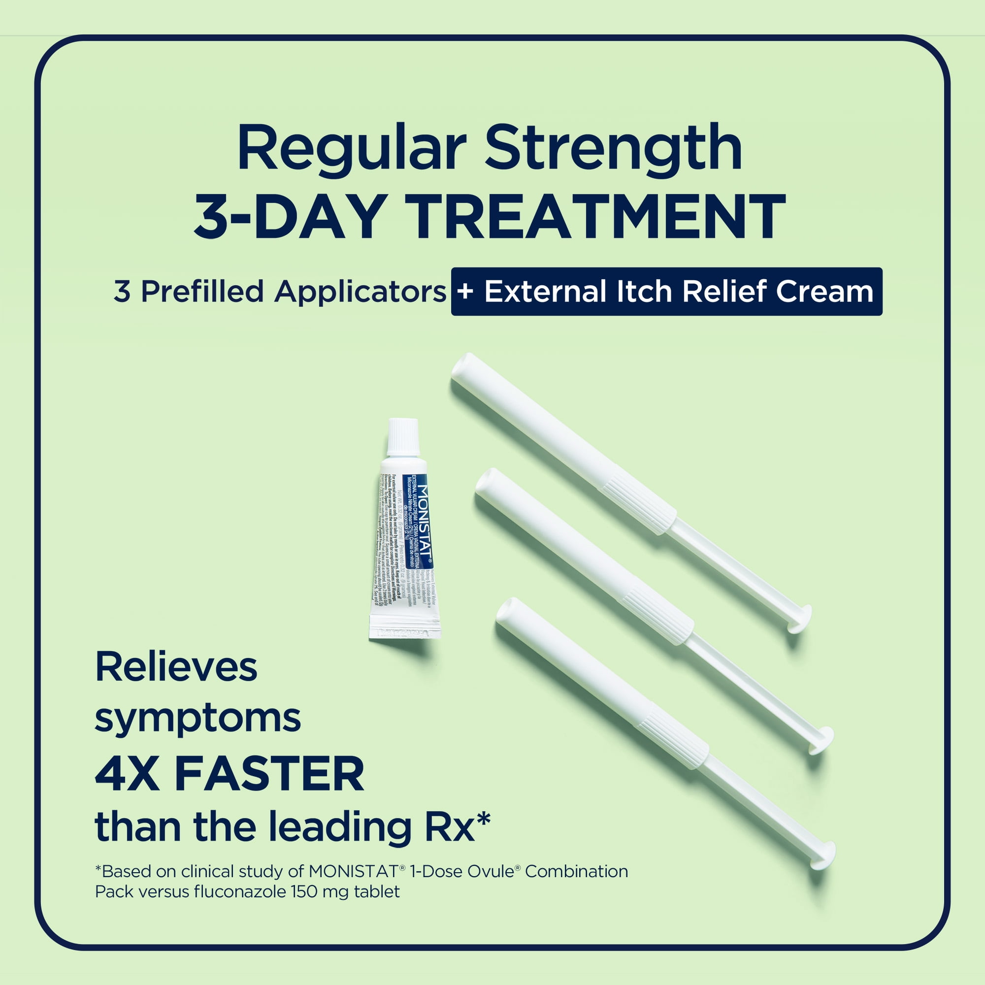 Monistat 3 Day Yeast Infection Treatment, 3 Miconazole Pre-Filled Cream Tubes & External Itch Cream