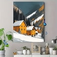thumbnail image 4 of Yellow House Winter Landscape Canvas Art Print，Suitable for Living Room，Bedroom，Office，Hotel，Restaurant Decoration, 4 of 8