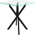 thumbnail image 5 of Glass Coffee Table, Holaki 17.7" Clear Square Glass Coffee Table, Modern Coffee Table with Metal Legs, Center Table Sofa Table Home Furniture for Living Room, 5 of 6