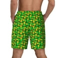 thumbnail image 2 of Haiem Corn 4 Mens Swim Trunks with Compression Liner 2 in 1 Swimming Shorts Stretch Swimwear Quick Dry,Board Shorts-Small, 2 of 9