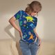 thumbnail image 3 of Balery Dinosaur In Space Body de cuello redondo de manga corta para mujer Tops de manga corta Tops básicos-XX-Large, 3 of 7