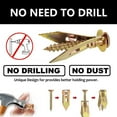 thumbnail image 4 of Self Drilling Drywall Anchors with Screws, Zinc Plated Steel Wall Anchors and Self Tapping Screws, No Drill Or Holes in Wall, for Gypsum Board, Dry Wall, 10 Pcs, 1.38x0.30" & 1.18x0.47", 4 of 9