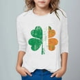 thumbnail image 2 of LIaqionyy St Patricks Day Shirt Kids Boys Girls 3/4 Sleeve Crewneck Tshirt Casual Loose Shamrock Tops, 2 of 4
