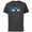 Charcoal, variant on Brick Logo in Captain America Colors - Short Sleeve Cotton T-Shirt for Adults - Customized-Black
