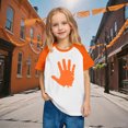 thumbnail image 4 of YUNAFFT T-shirts à Manches Courtes pour Garçons et Filles Imprimé Festival Orange Raglan Décontracté, 4 of 9