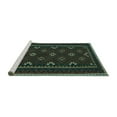 thumbnail image 2 of Ahgly Company Machine Washable Indoor Rectangle Oriental Turquoise Blue Traditional Area Rugs, 8' x 12', 2 of 4
