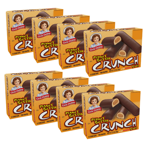 Little Debbie Peanut Butter Crunch Bars, 8 Boxes