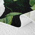 thumbnail image 5 of Manfei Cottagecore Blossom Peony Bed Spread Queen 3pcs,Vintage Flowers Leaves Queen Coverlet Set,1 Quilt and 2 Pillowcases, 5 of 7