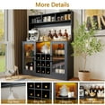 thumbnail image 5 of EastVita Wine Bar Cabinet, Liquor Cabinet with Led Light Power Outlet Buffet Storage Rack Coffee Bar Cabinet, 5 of 7