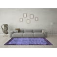 thumbnail image 3 of Ahgly Company Machine Washable Indoor Rectangle Checkered Blue Modern Area Rugs, 8' x 10', 3 of 4
