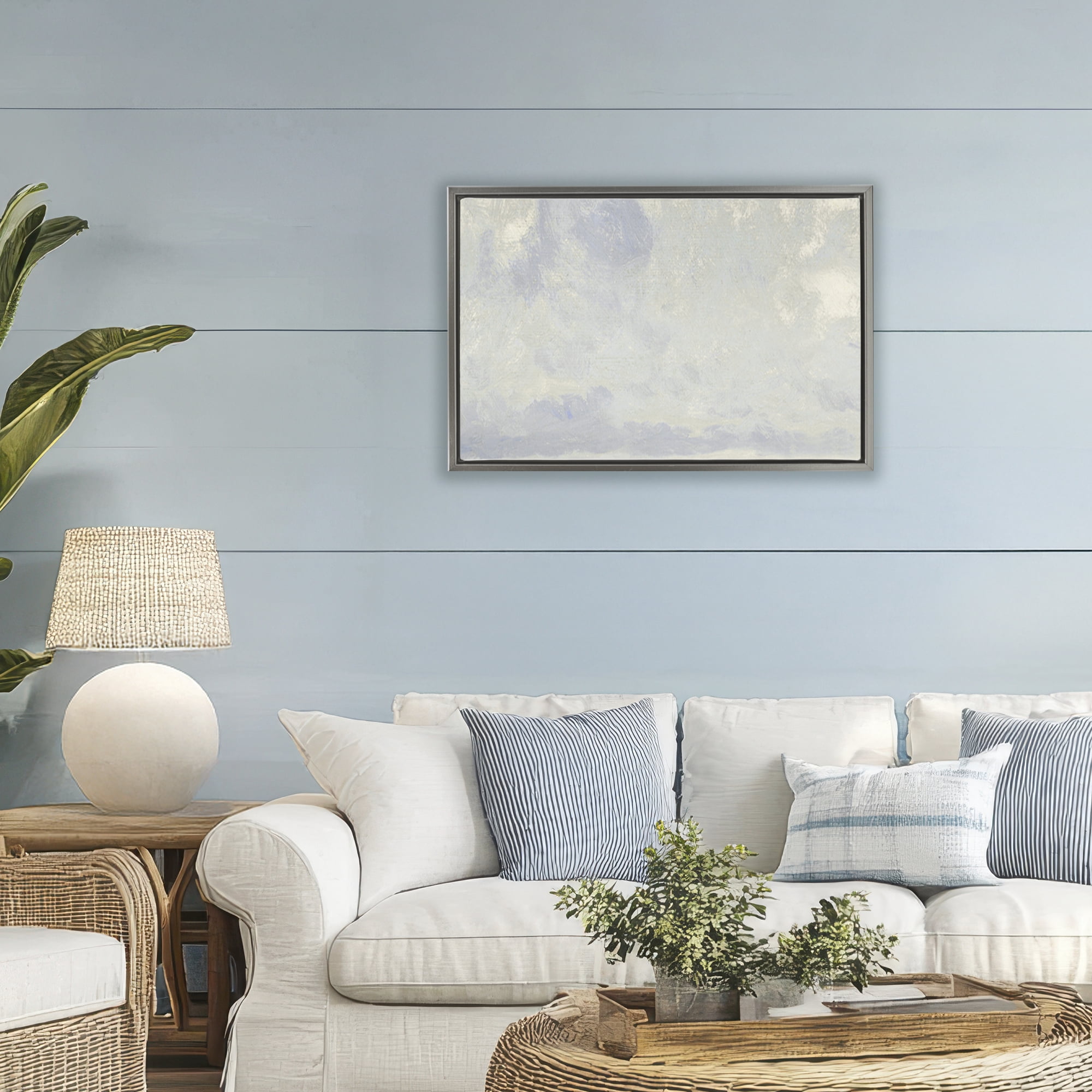 Stupell Industries Pond At Morning Gray Framed Floater Canvas Wall Art, design by Christy McKee