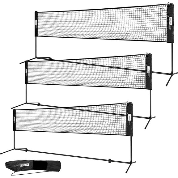 VIVOHOME Portable Outdoor Badminton Net Set with Stand and Carry Bag, 10/14/17Ft