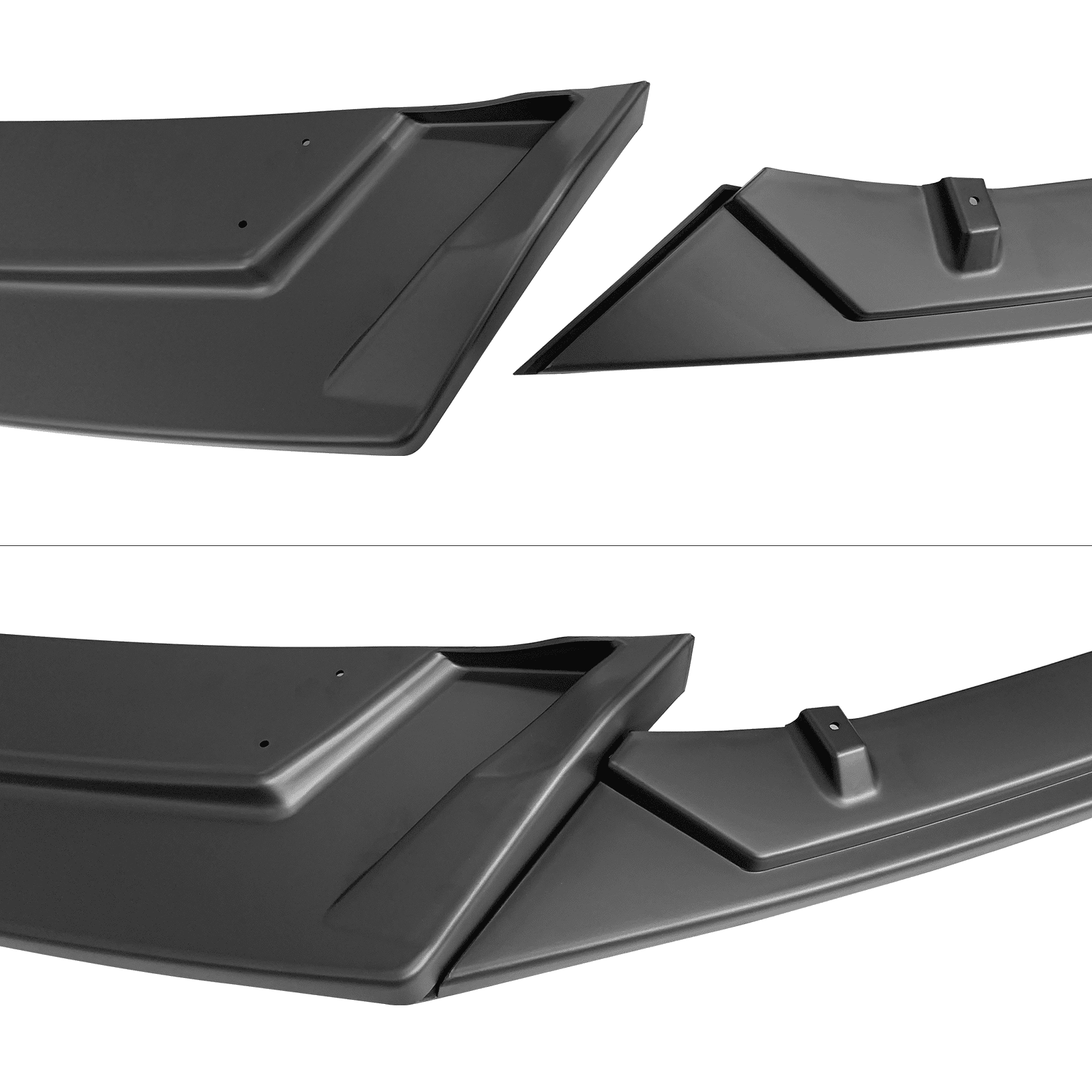 Ikon Motorsports Front Bumper Lip Compatible With 17-21 Honda Civic Hatchback & Si IKON Style Matte Black Front Air Dam Chin Spoiler Splitter 3PCS