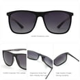 thumbnail image 4 of Gafas de sol cuadradas polarizadas ZENOTTIC para hombre con fibra de carbono, 4 of 6