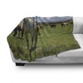 thumbnail image 3 of National Parks Soft Flannel Fleece Throw Blanket, Design Snowy Idyllic Mountain Peaks Horse Art Prints, Cozy Plush for Indoor and Outdoor Use, 50" x 70", Multicolor, by Ambesonne, 3 of 6