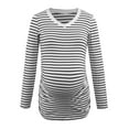thumbnail image 5 of V Neck Long Sleeve Pregnancy Tops Shirts Maternity Clothes for Women 3-Pack, 5 of 7