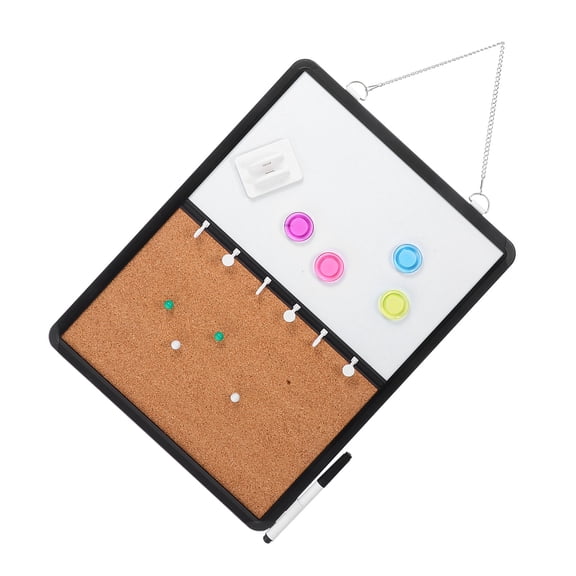 ELAYARD Multi Functional Wall Mounted Whiteboard and Cork Bulletin Board for Office Home and Classroom 75 x 50 cm