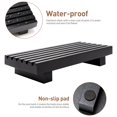 thumbnail image 4 of USTOP Bathroom Vanity Counter Organizer Riser, Water-Resistant Wood Sink Stand with Raised Feet, Compact Soap Tray Pedestal for Dispenser, Toothbrush, Kitchen & Home Decor., 4 of 7