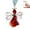 red, variant on Handmade Sea Glass Angel Ornament, Silver Wire Wrapped Christmas Tree Decor, Coastal Holiday Hanging