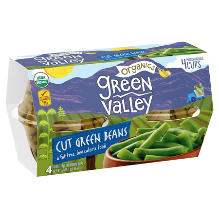 Green Valley Organic Cut Green Beans, 4 oz, 4 Cups