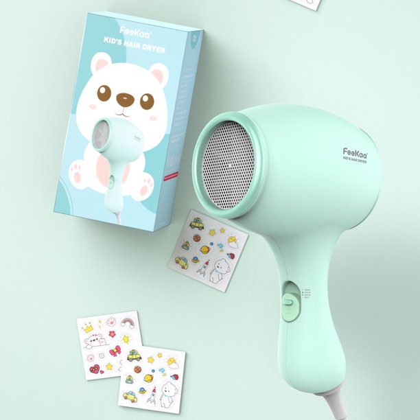 FeeKaa Kids Hair Dryer Blow Dryer with Low Noise Gentle Heat for Baby