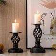 thumbnail image 5 of 156E Candelabros vintage de metal para velas de pilar - Juego de 2 candelabros para regalos, bodas, 5 of 5