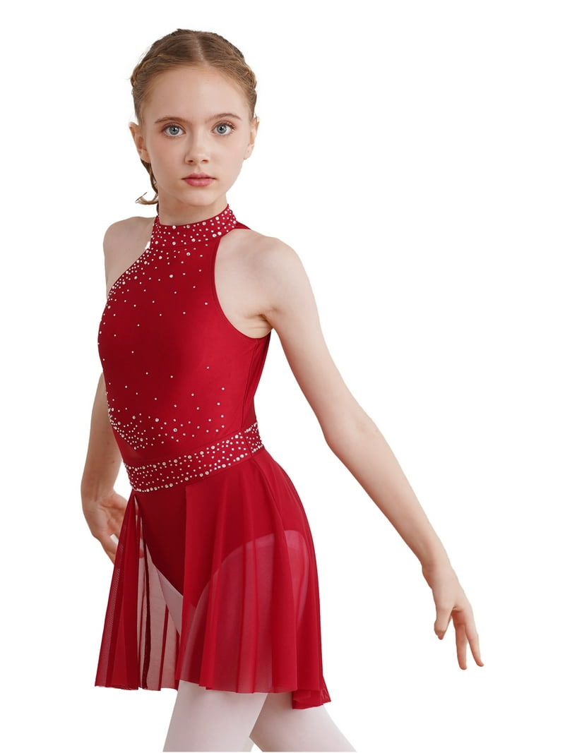 burgundy figure skating dress New Ice Figure Skating Dress Baton Twirling Dress customized burgundy handmade